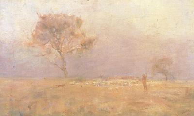 Charles conder Yarding Sheep (nn02) oil painting picture